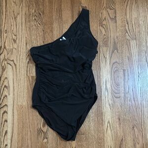 J. Crew Black One-Shoulder One Piece Swimsuit